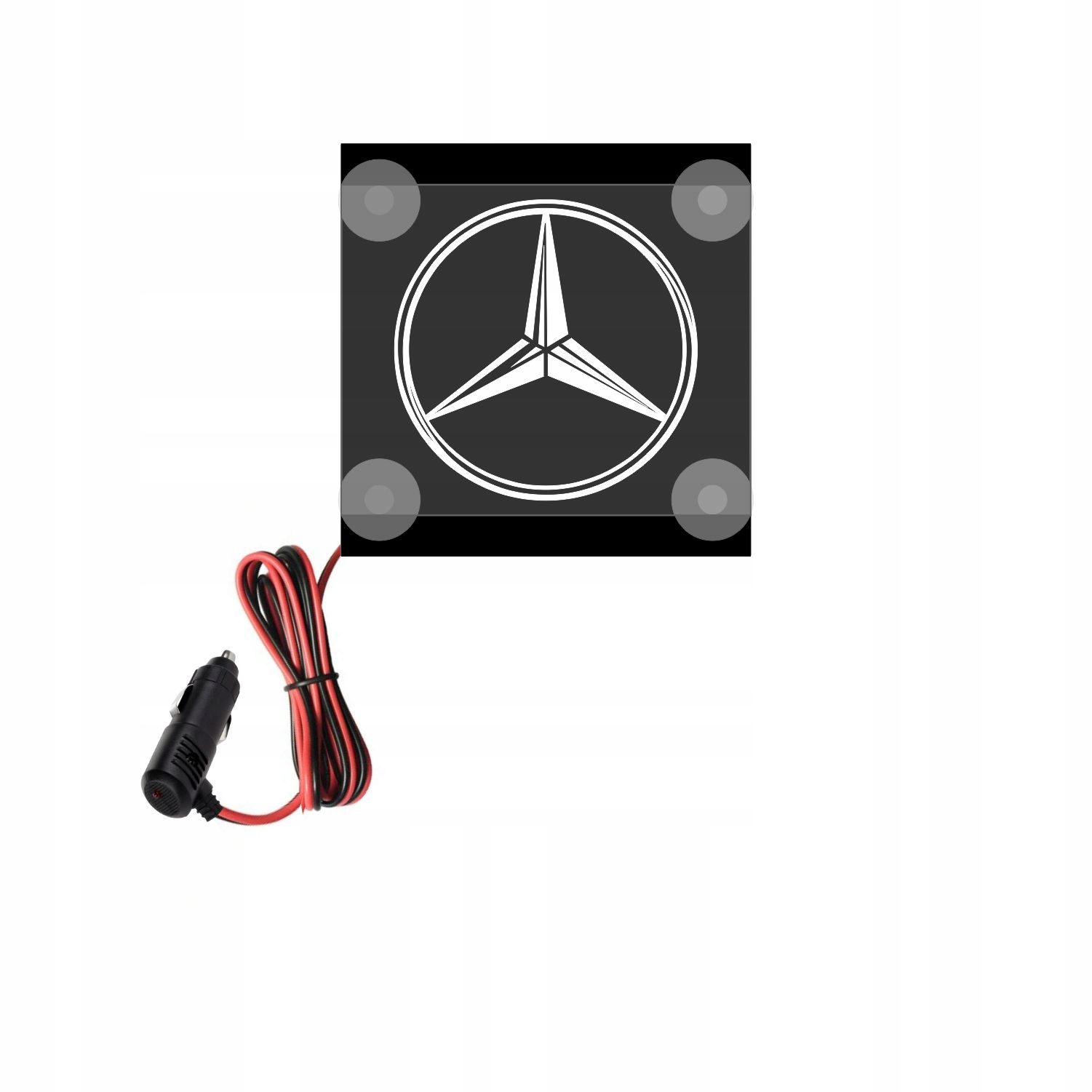 Led rohový štítek Logo Mercedes 1 kus Rohová tabule 15x15 cm