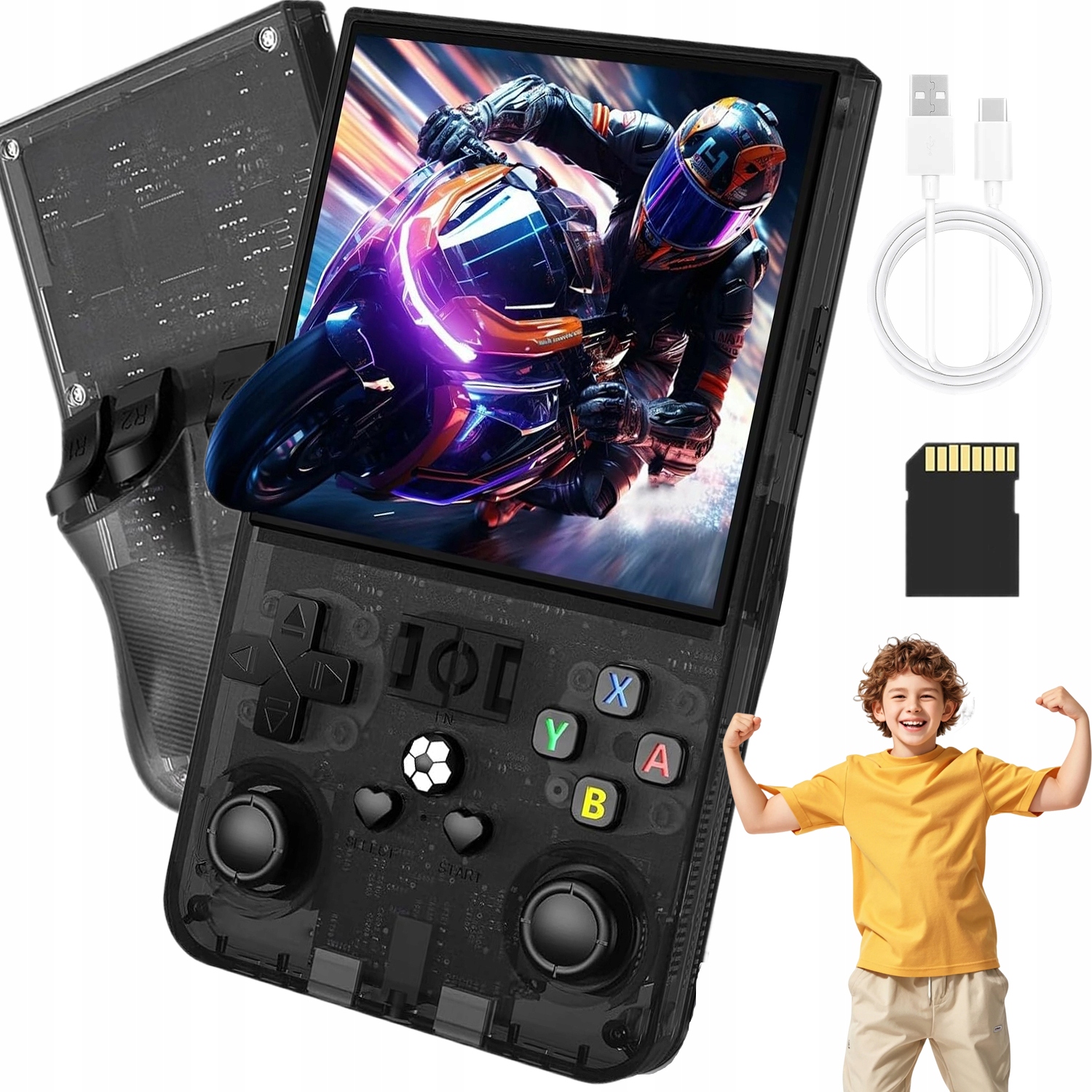 Przenośna Konsola Do Gier Retro 18000 Gier 64GB Czarna