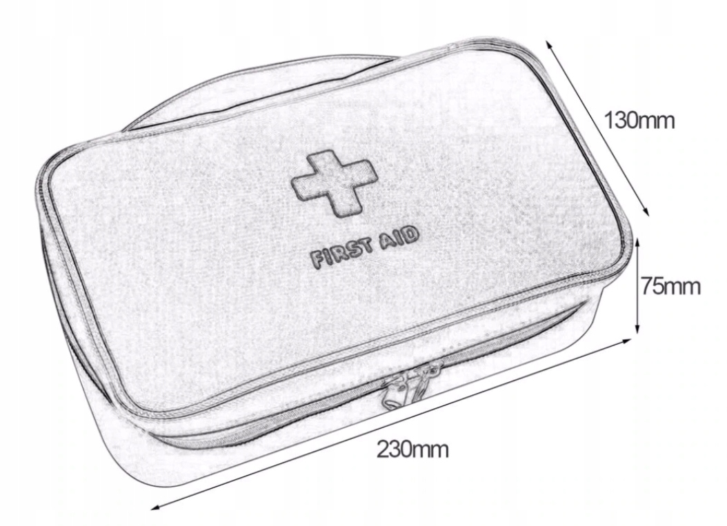 APTECZKA SASZETKA TURYSTYCZNA TORBA MEDYCZNA BW Model CZERWONA