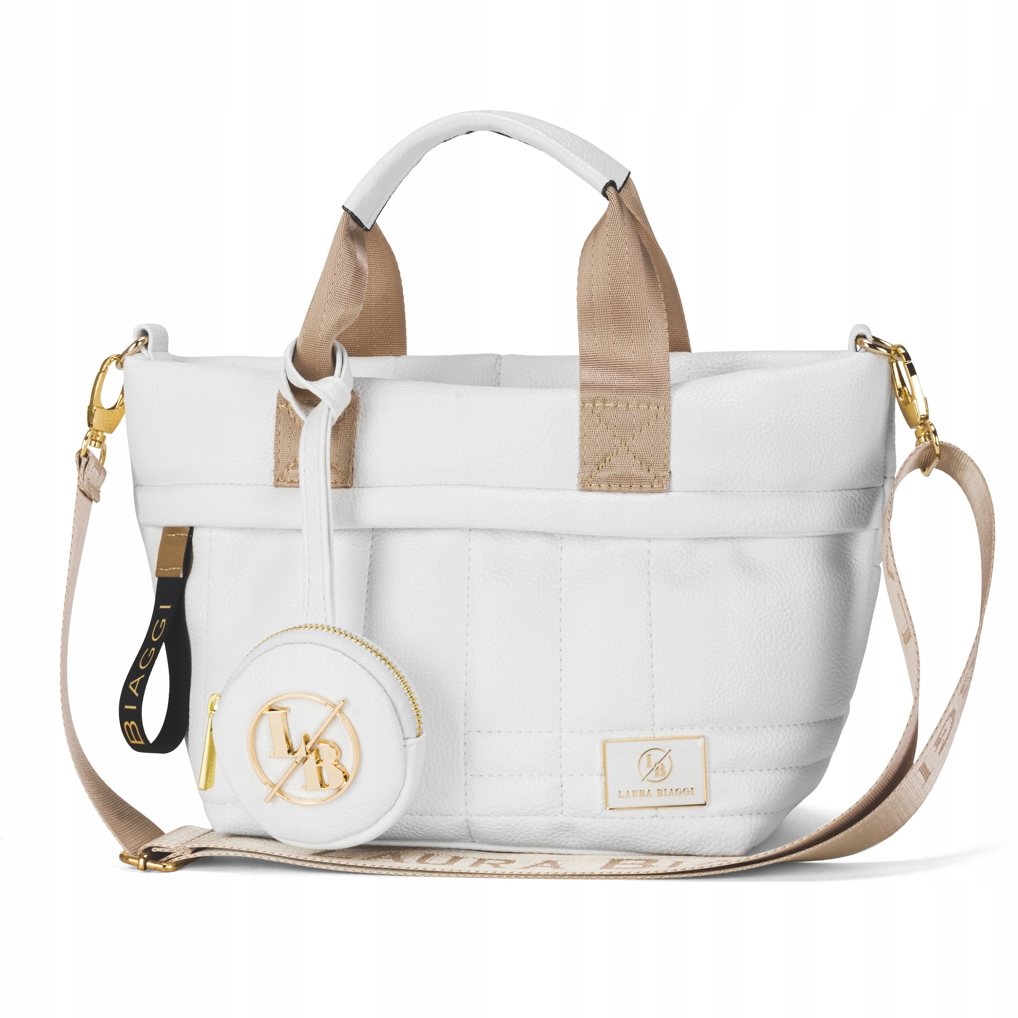 

Torebka Shopper Laura Biaggi Listonoszka Biała New