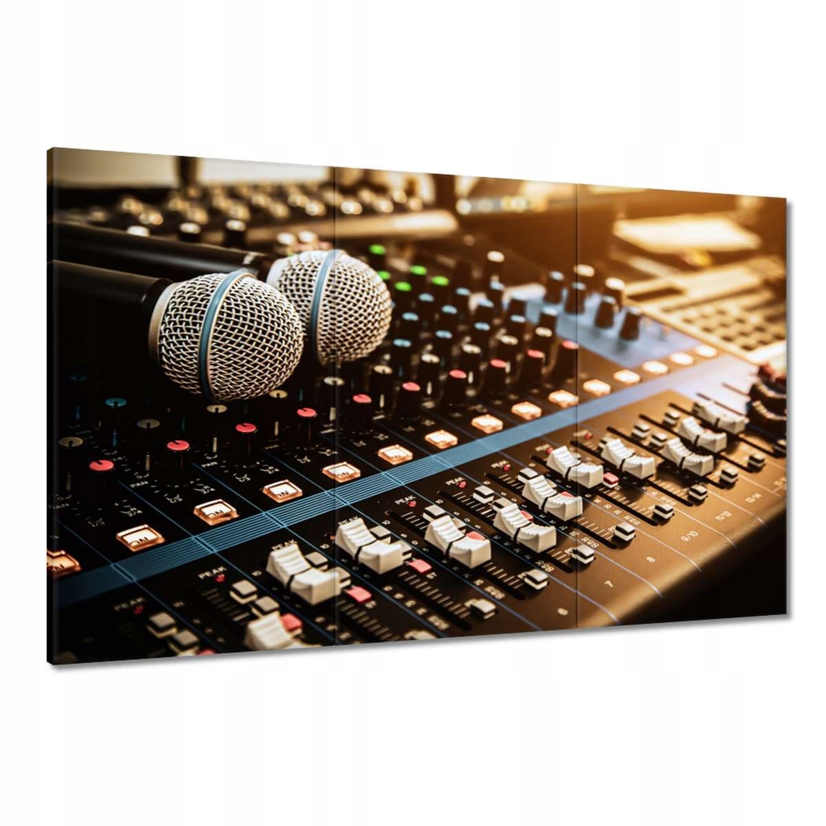 Obrazy 120x80 Mikrofon, mixážní pult zvuku