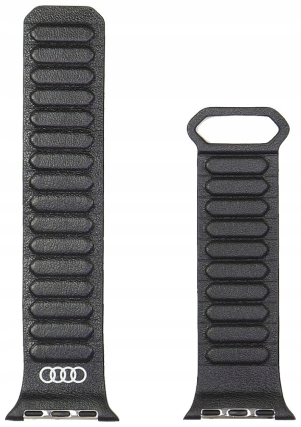 Pasek Audi Logo Genuine Leather Magnetic do Apple Watch 5/6/7/8/9/10/SE/SE2