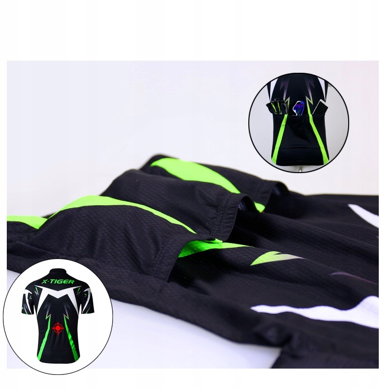 KOSZULKA KOLARSKA NA ROWER TERMOAKTYWNA X-TIGER Rękaw krótki rękaw