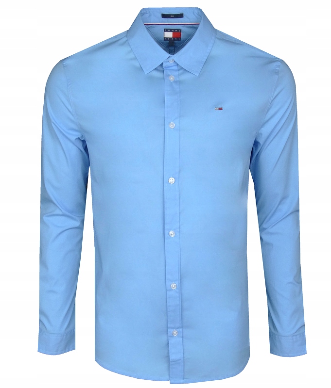 Tommy Jeans pánská košile, Slim, modrá, M