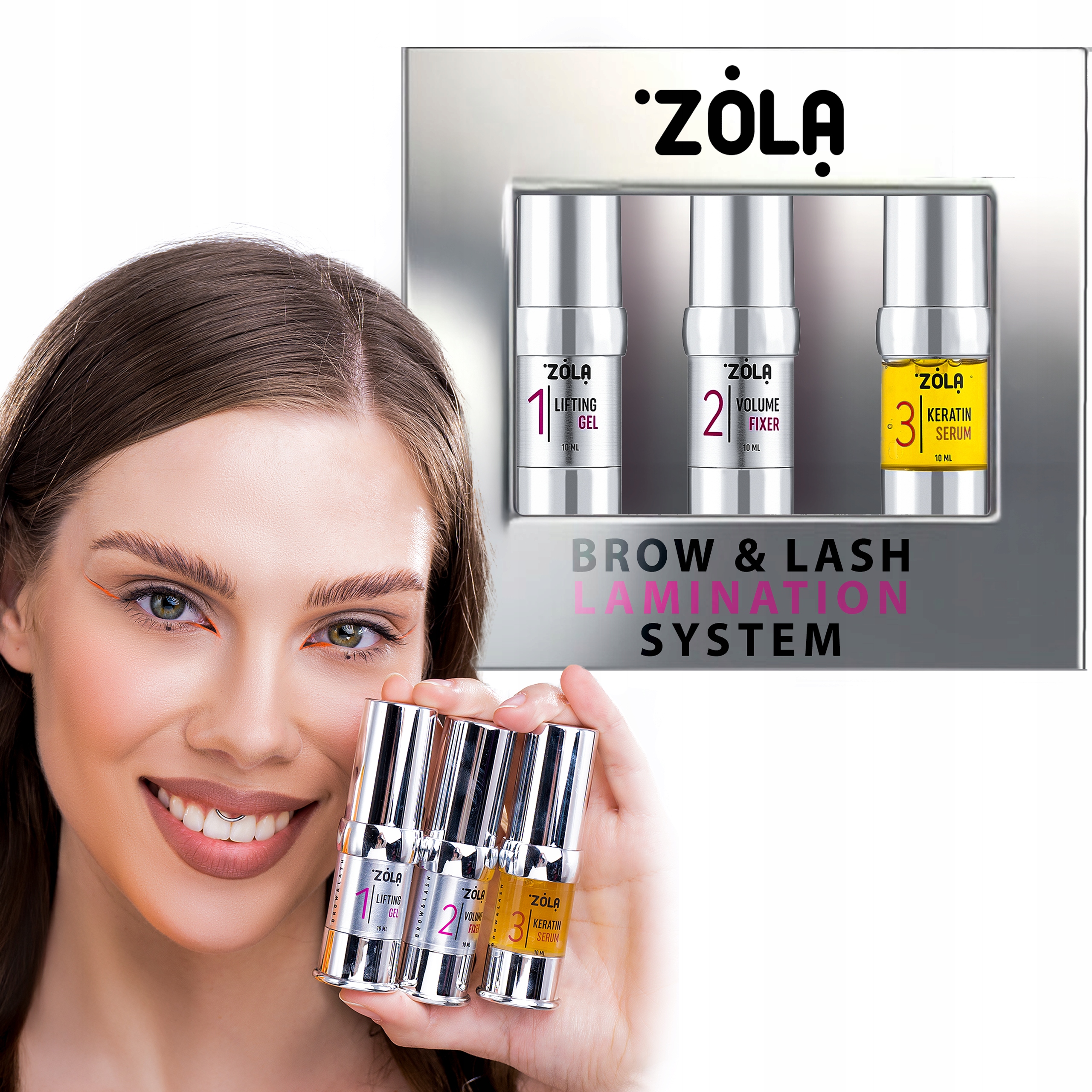 Zola Sada Pro Laminaci Obočí A Řas S Brow Lash Lamination Systémem – Po 10 ML