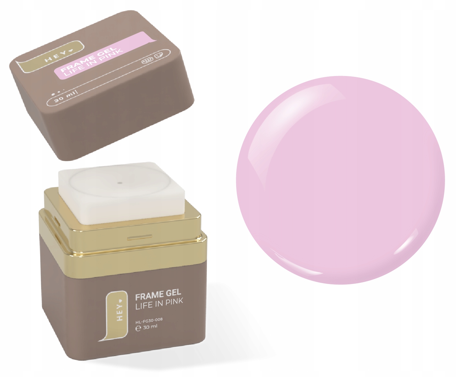 Heylove Frame Gel Life in pink, 30 ml żel budujący różowy