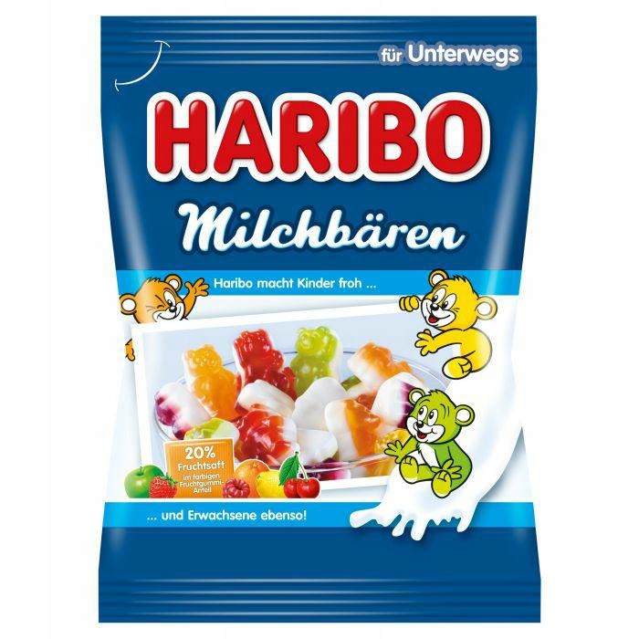 24 Sztuki Haribo Żelki 85G Mleczne Misie