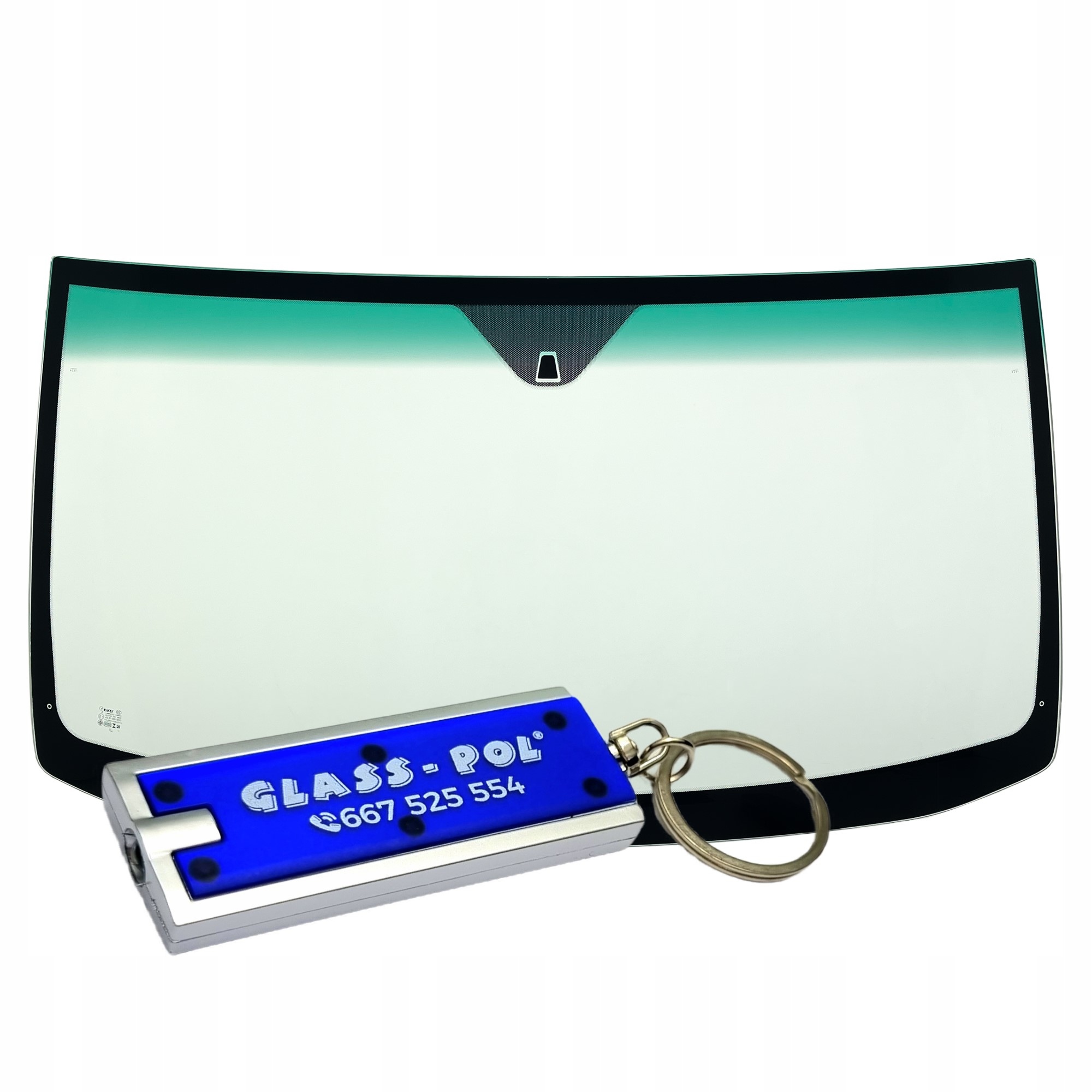 SZYBA CZOŁOWA PRZEDNIA FIAT DOBLO 2001-2010 PAS ZIELONA NOWA Kolor zielony