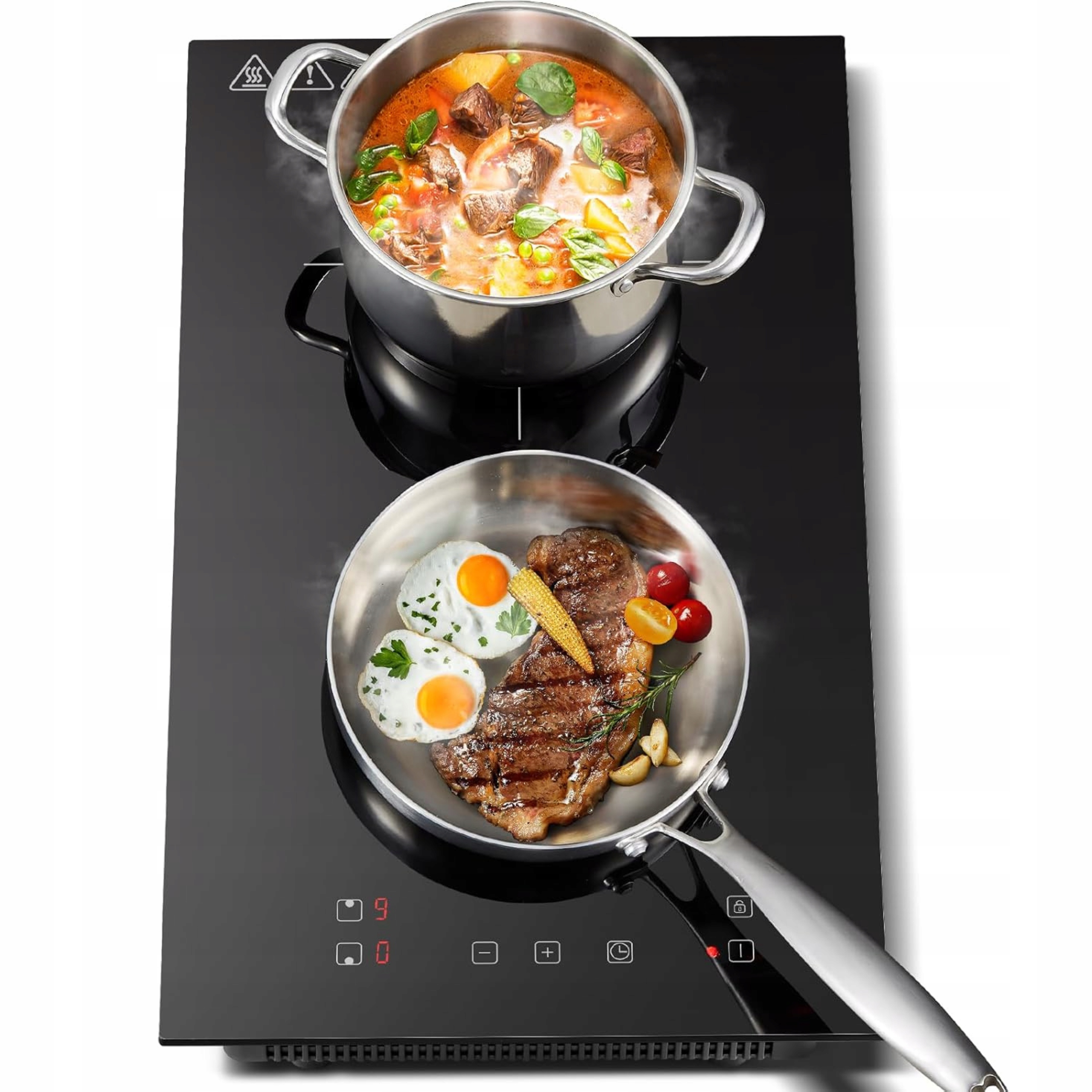 Płyta Indukcyjna Przenośna Kuchenka Wpuszczana Kichpower 3300 W 2 palniki