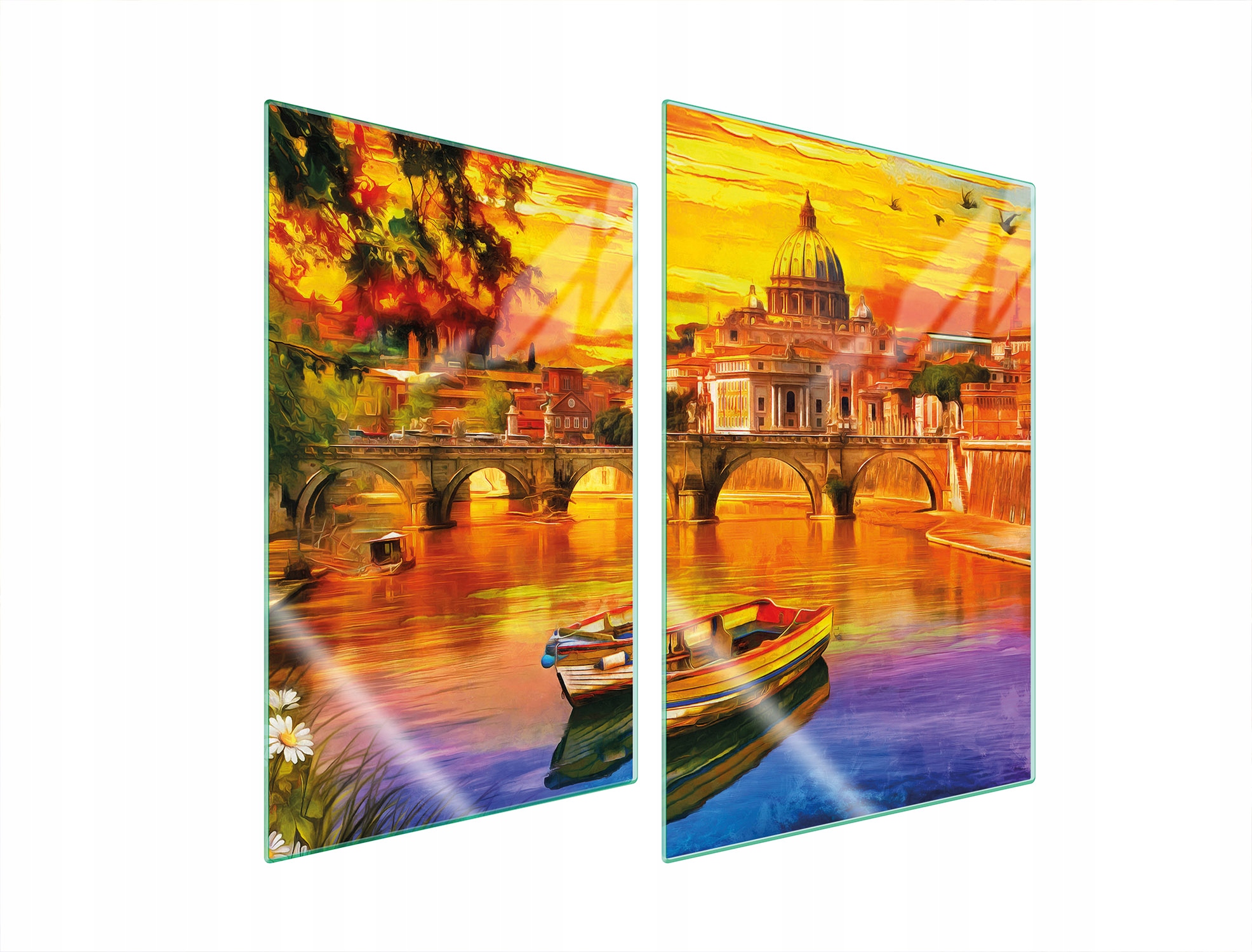 Skleněná Ochranná Deska Do Kuchyně 2x35x52 Loďka Tvrzené Sklo