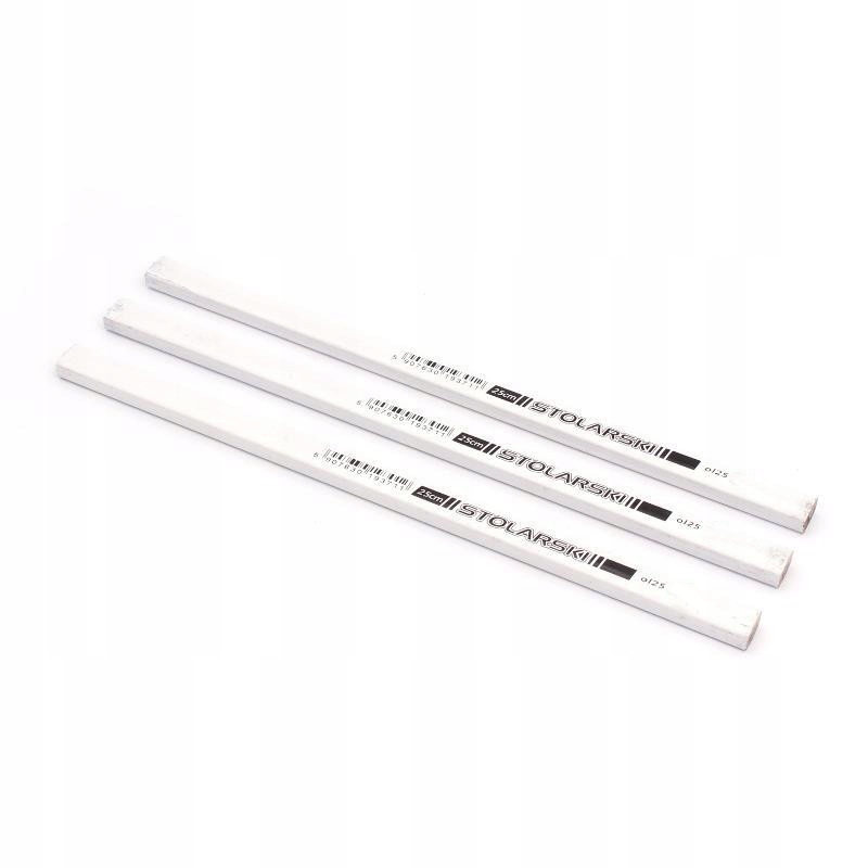 OŁÓWEK STOLARSKI 18CM BIAŁY HB TUBA-54SZT