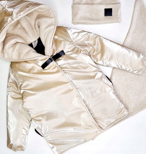 LILI KIDS PŁASZCZYK KURTKA BEŻOWO ZŁOTA 80 - 86 Marka Inna marka