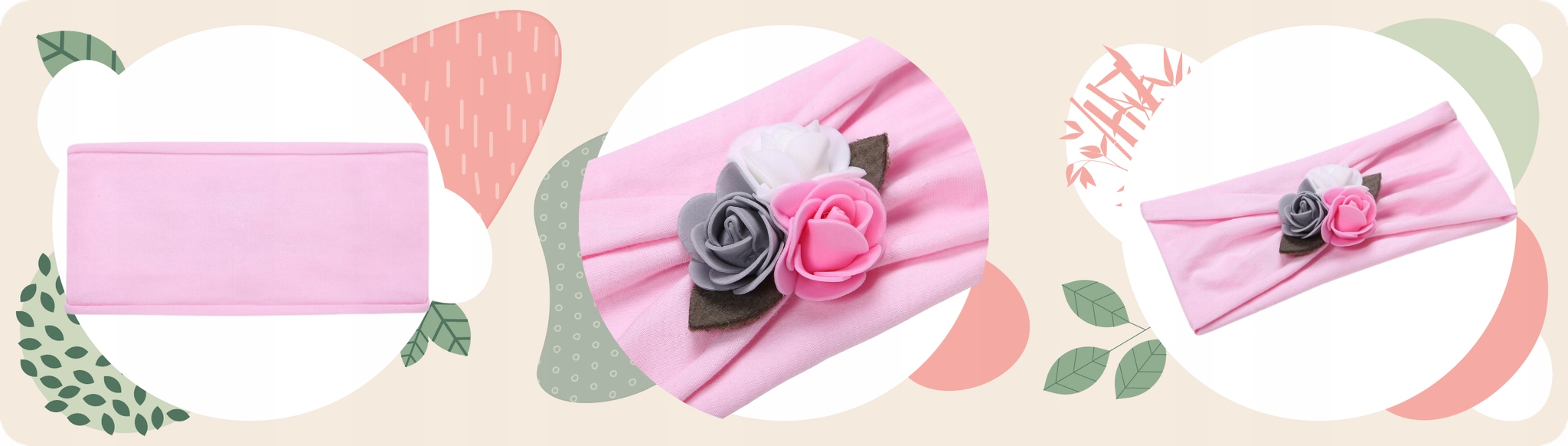 SZEROKA OPASKA DZIECIĘCA TURBAN R.36/46 Rozmiar 36-46 cm