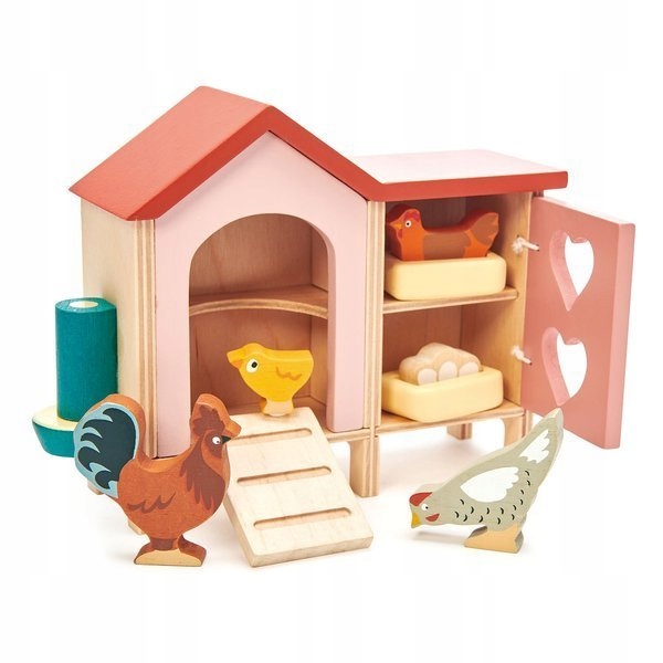 

Tender Leaf Toys Drewniane figurki kurnik z kurami