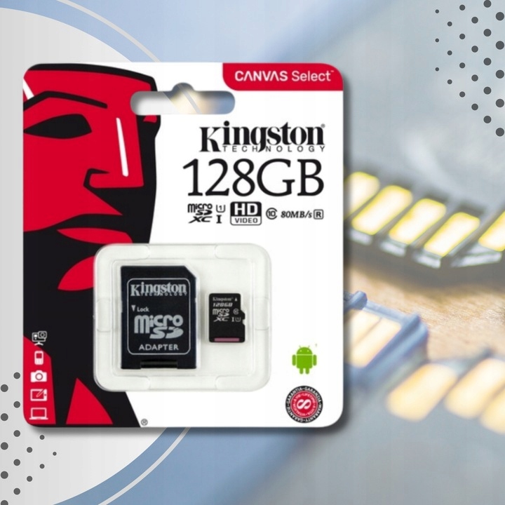 Karta pamięci 128GB Micro SD KINGSTON SDCS2 C10 V10 A2 100Mb/s Adapter EAN (GTIN) 5906555155187