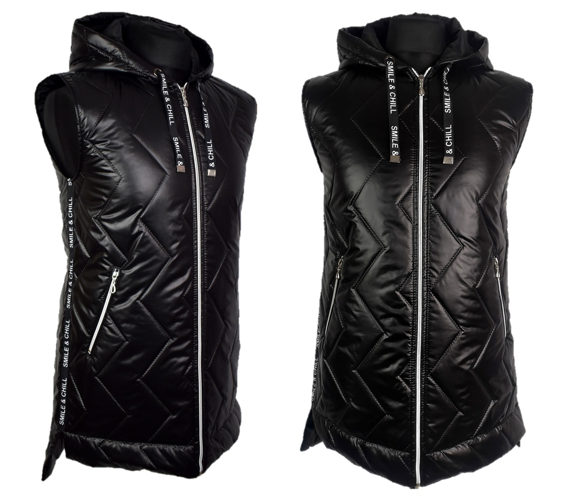 ASYMETRYCZNA DŁUŻSZA KAMIZELKA PIKOWANA M 38 Rozmiar 38