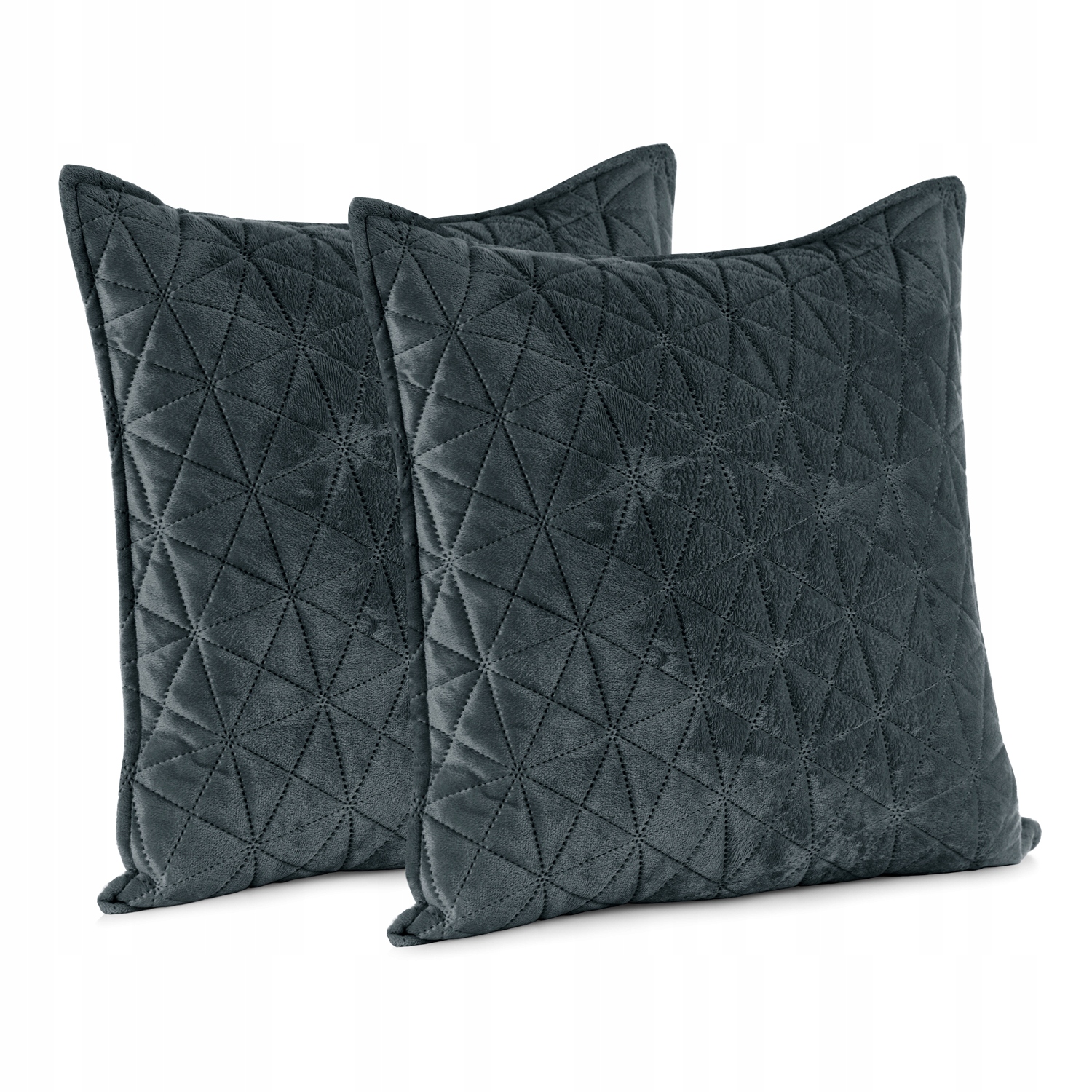 

Dwustronna poszewka zestaw 45cm Szara salon velvet