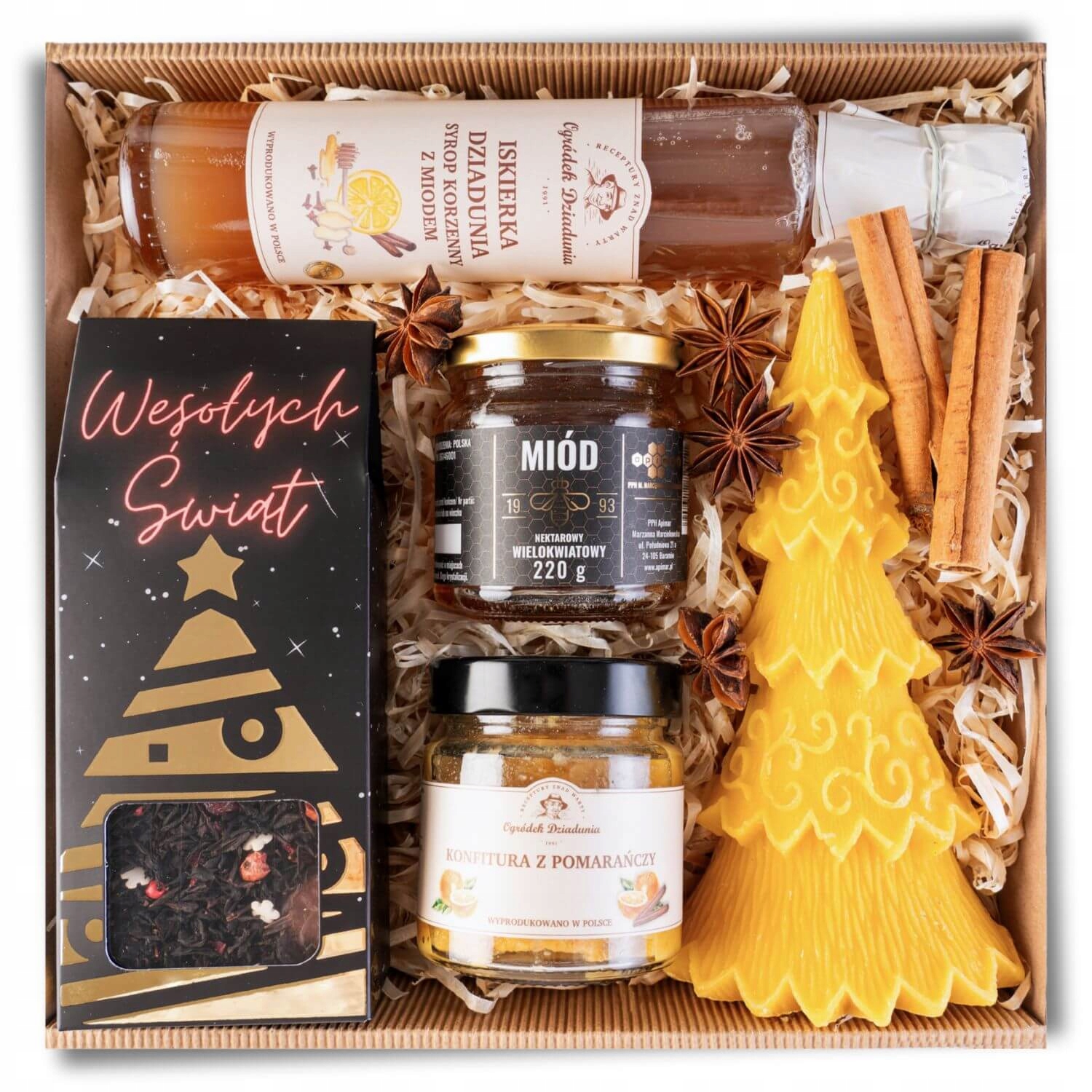 Levně Dárkový Koš sada čaj na vánoční stromeček