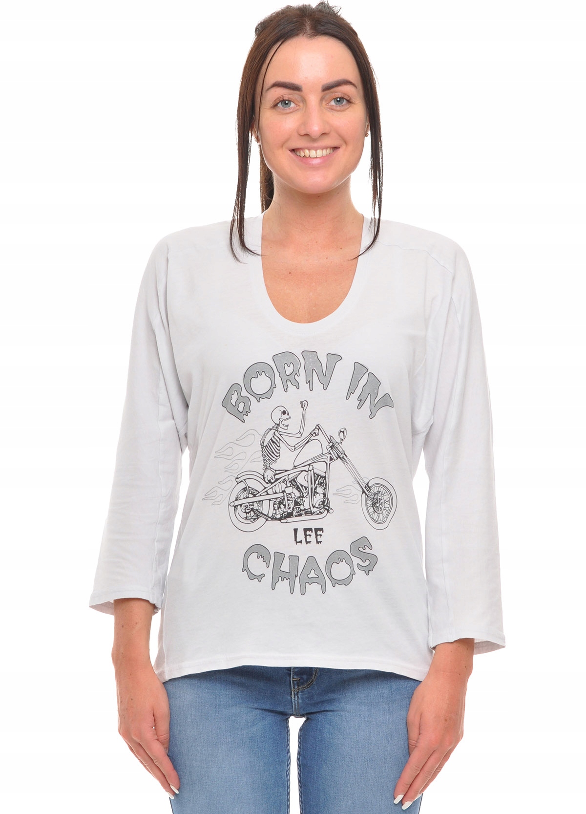 

Lee bluzka Grey print Rikki Tee _ S 36