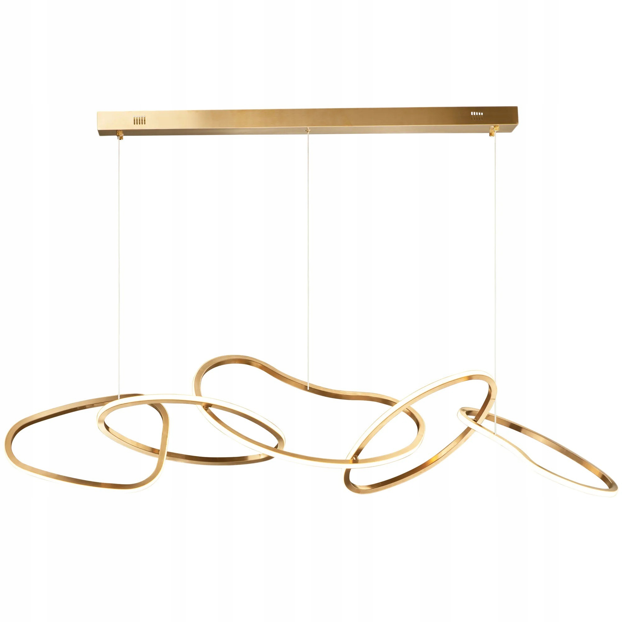 Moderná závesná Led lampa 120 cm Typ Ring Zlatý prsteň Nad stolom