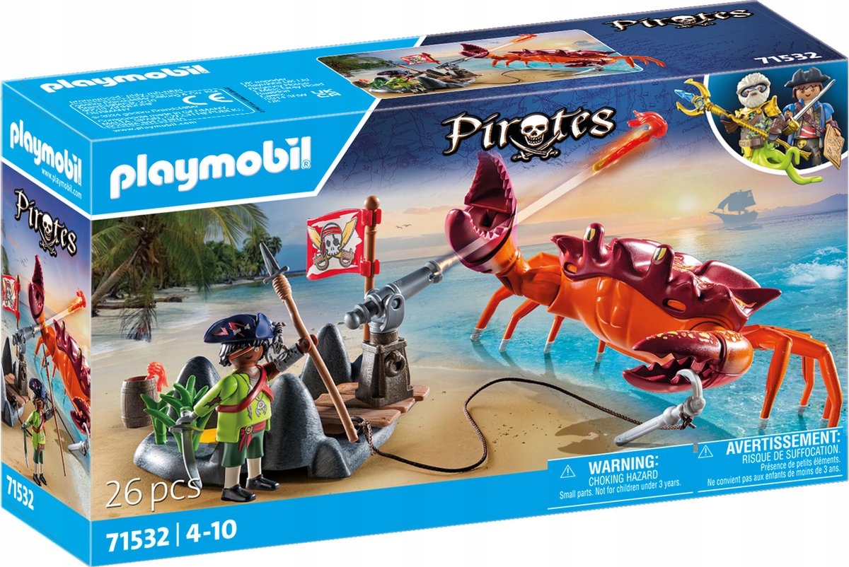 PLAYMOBIL - WALKA Z OGROMNYM KRABEM - PIRACI PIRATES 71532