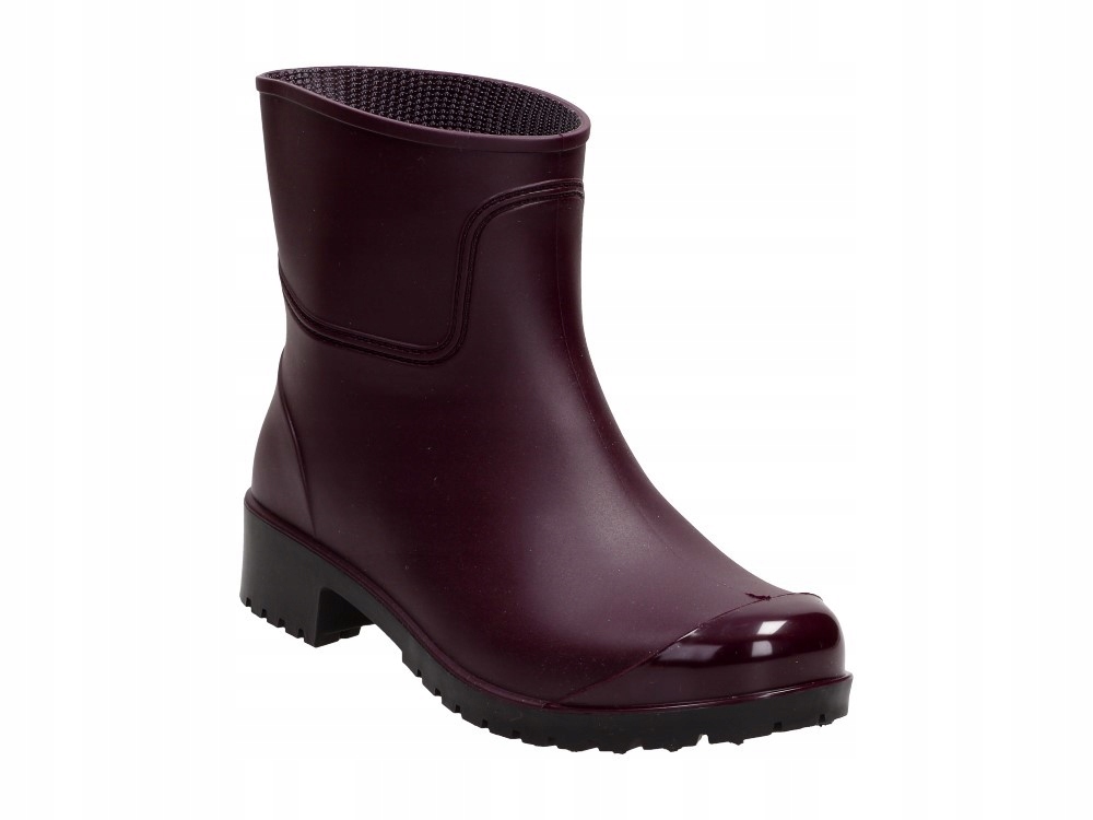 SOLIDNE I ZGRABNE BORDOWE KALOSZE NA OBCASIE roz41