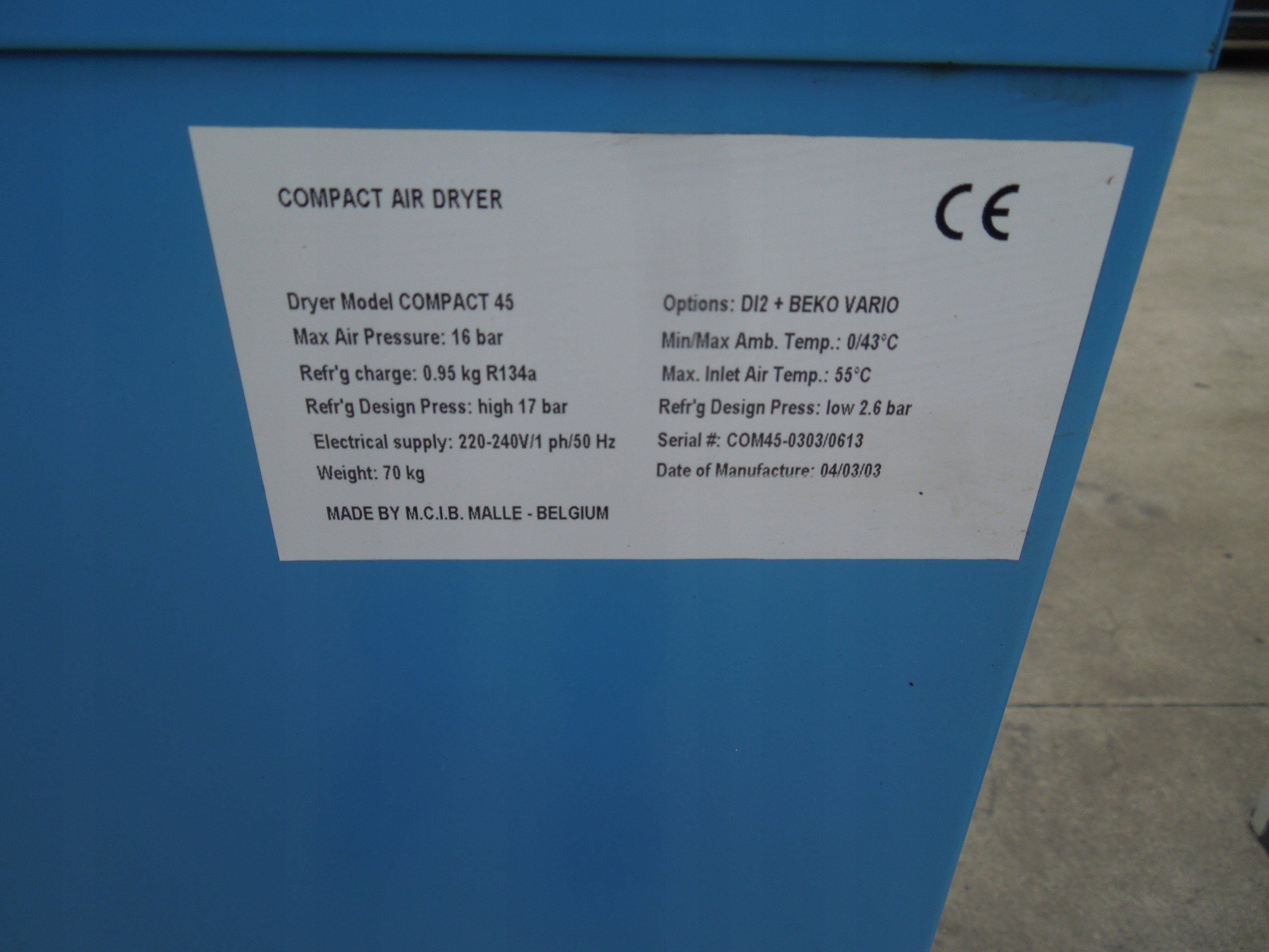 OSUSZACZ ZIĘBNICZY COMPACT 45 4,50m3 !! Kod producenta COMPACT