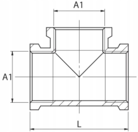 TRÓJNIK MOSIĘŻNY 1/2' Typ kształtka
