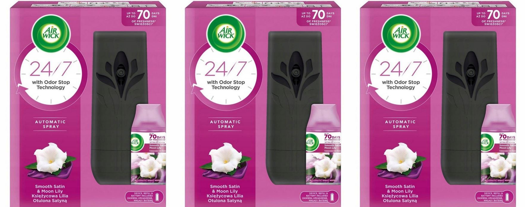 Levně Osvěžovač vzduchu aerosol Air Wick 3x250 ml