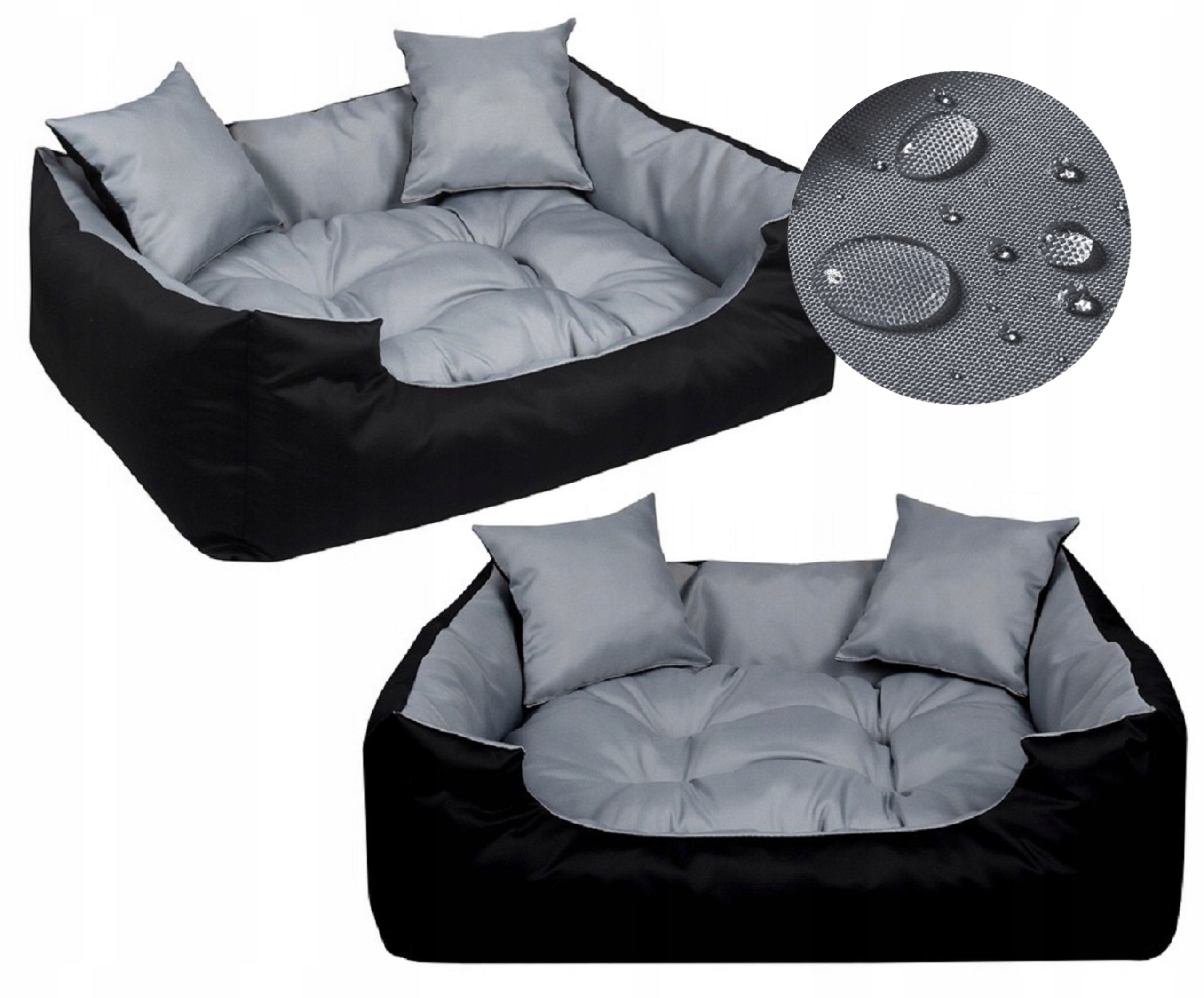 Levně Pelíšek pro psa Ecco voděodolné obdélníkové černé 130x105 cm XXL