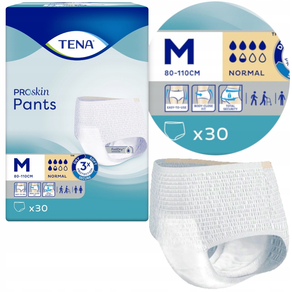 

Tena Pants Pampersy Pieluchy Dla Dorosłych M 30szt