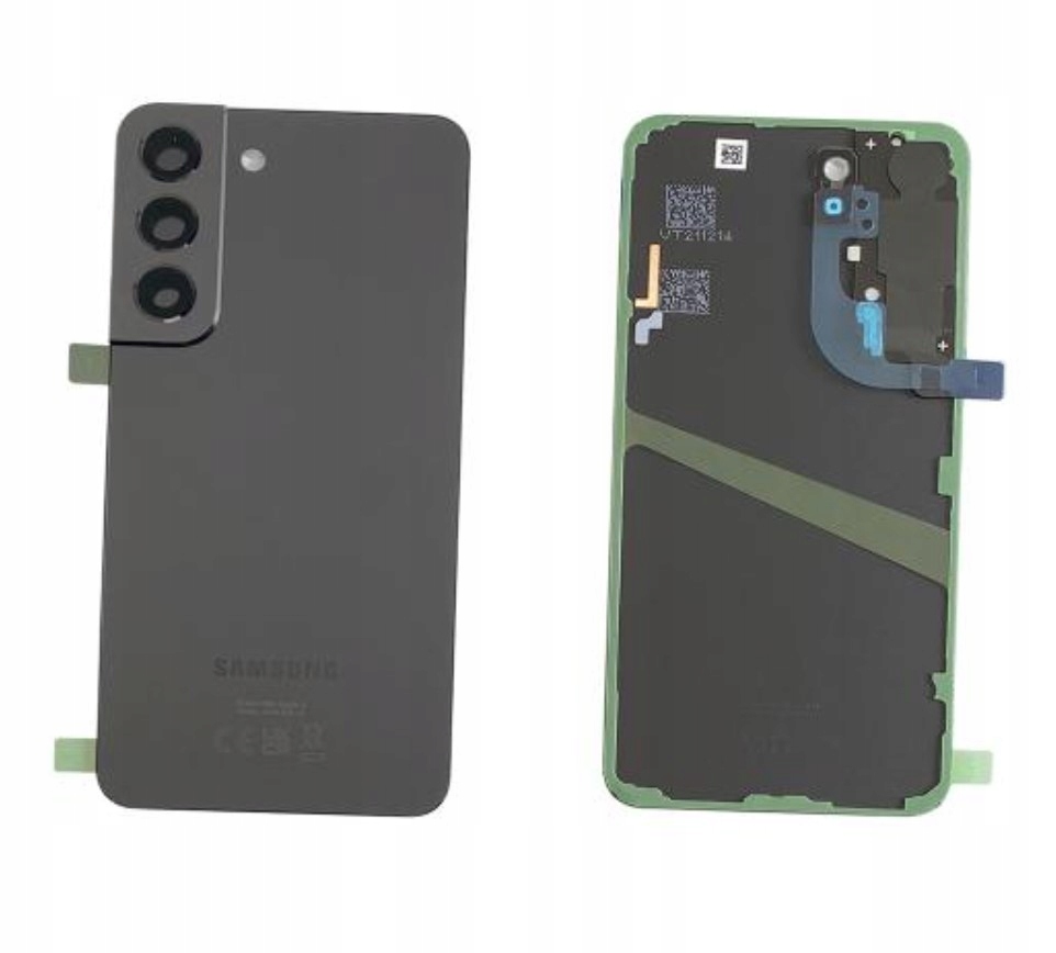 Org Originální krytka zadní kryt telefonu Samsung Galaxy S22 (SM-S901B) černá