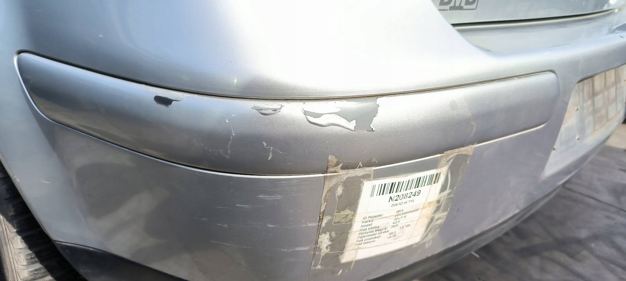 bumper rear part LA7W VOLKSWAGEN GOLF IV