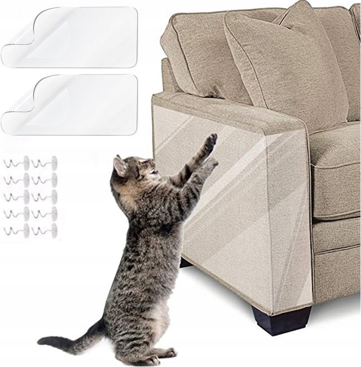 2X FOLIA OCHRONA NAKLEJKA NA MEBLE DRAPAK DLA KOTA