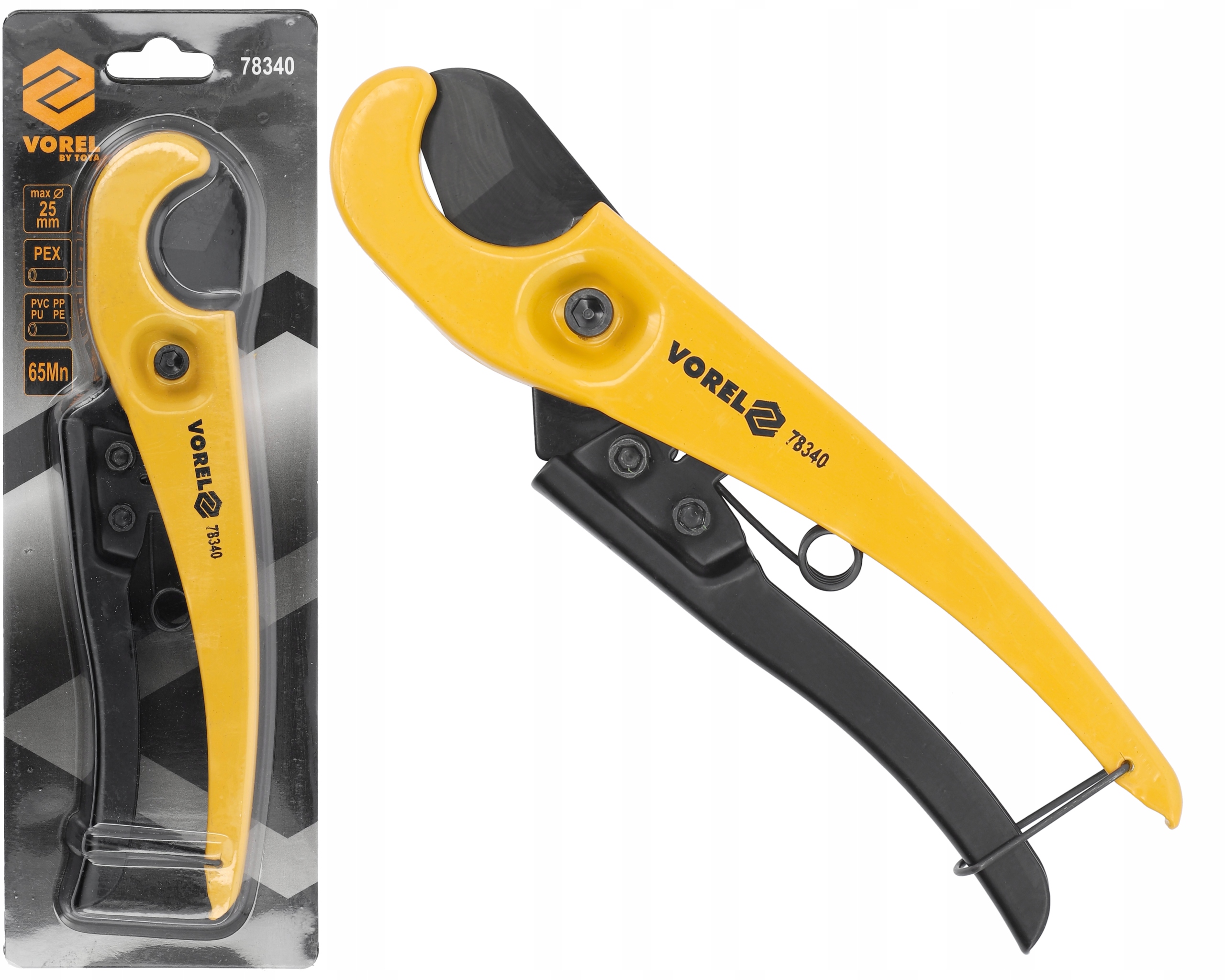 OBCINAK DO CIĘCIA RUR PVC PEX PP PU PE NOŻYCE DO 25MM VOREL