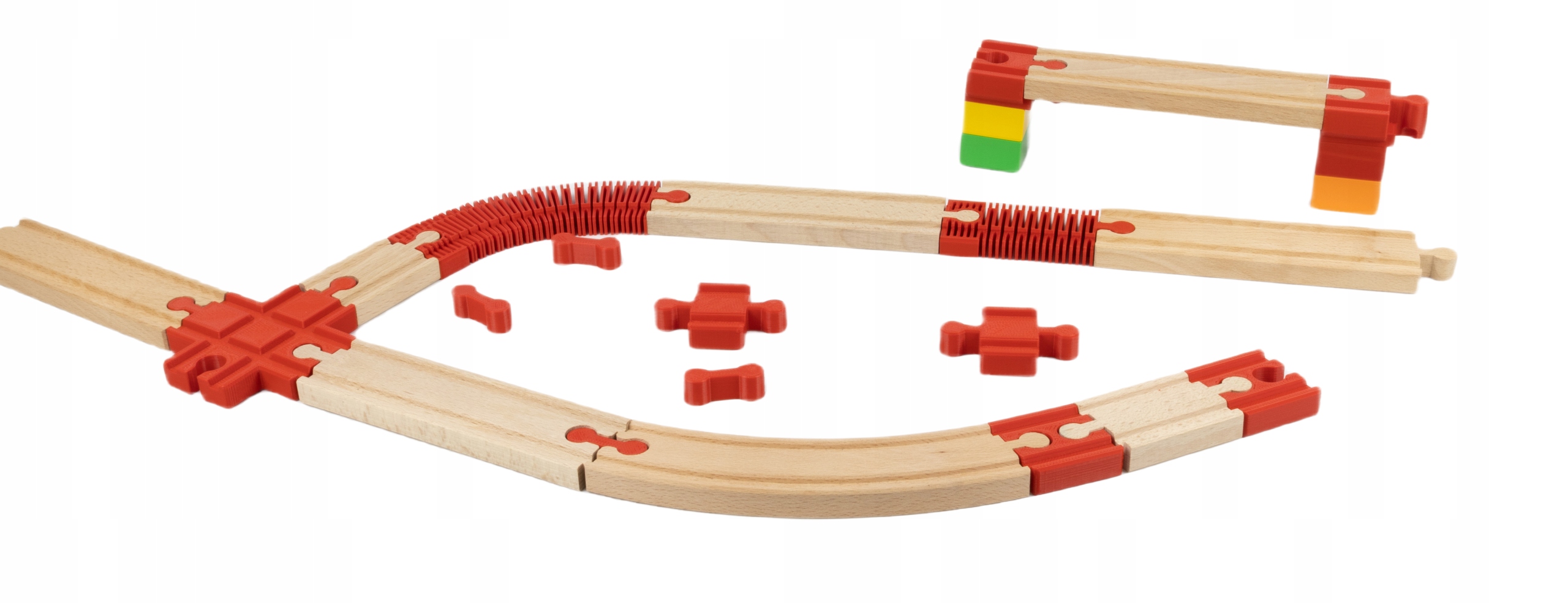 Zestaw Elementów łączników do torów drewnianych kolejka BRIO IKEA czerwony Rodzaj pojazdu zestawy drewniane