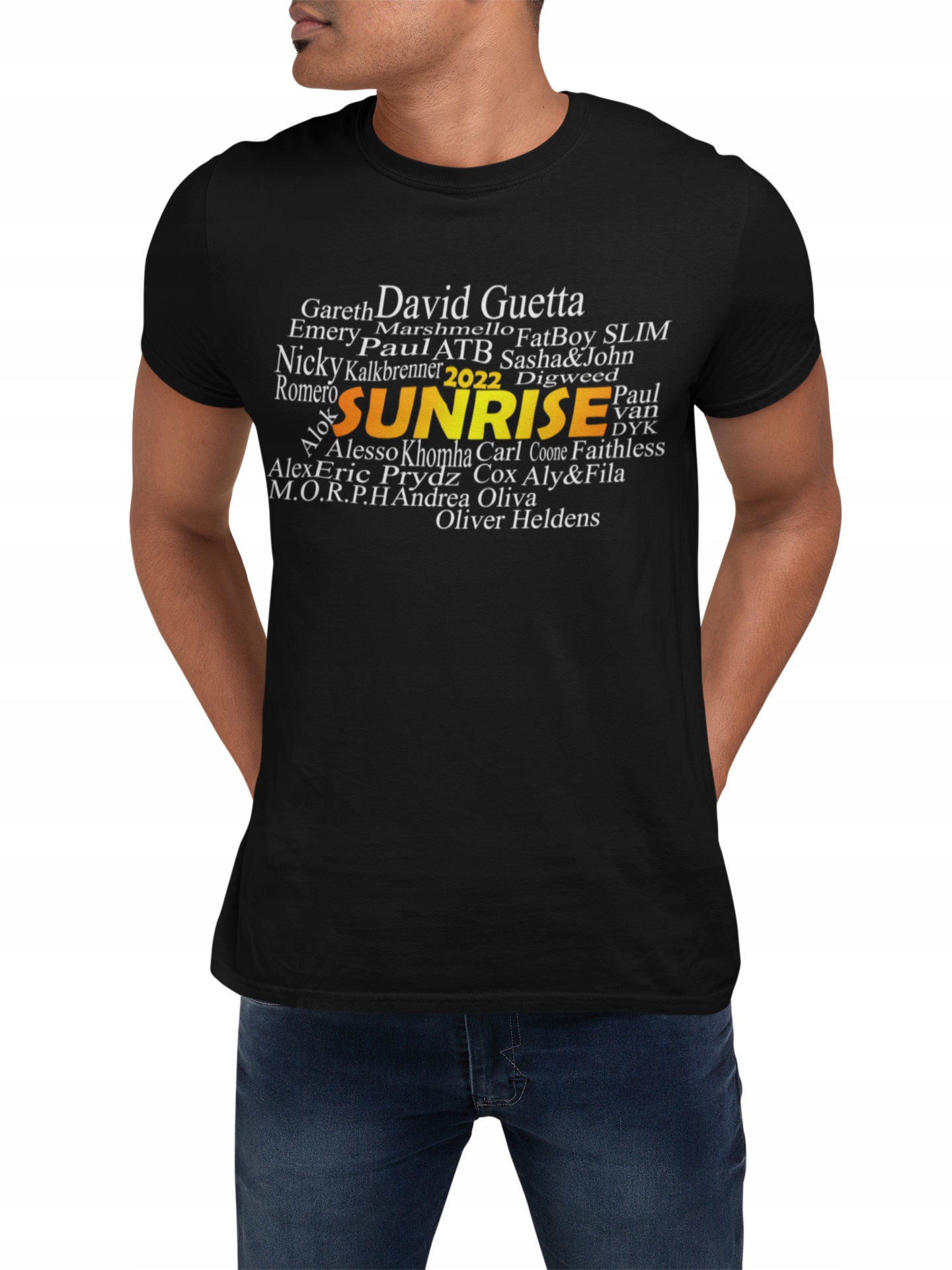 

Koszulka męska- sunrise- line up - dj- muzyka - L