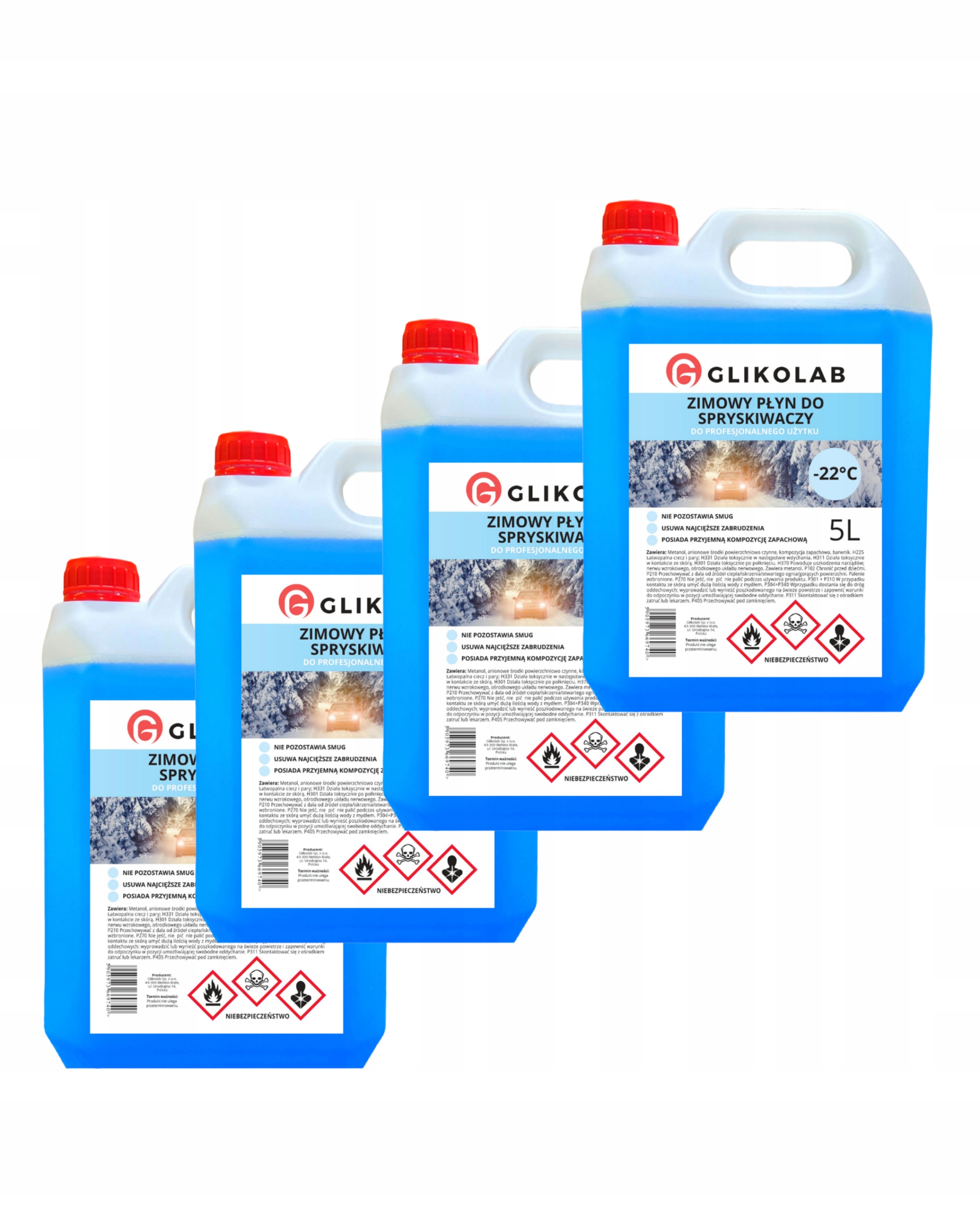 PŁYN DO SPRYSKIWACZY ZIMOWY -22 ZAPACHOWY 20L (4X5L)