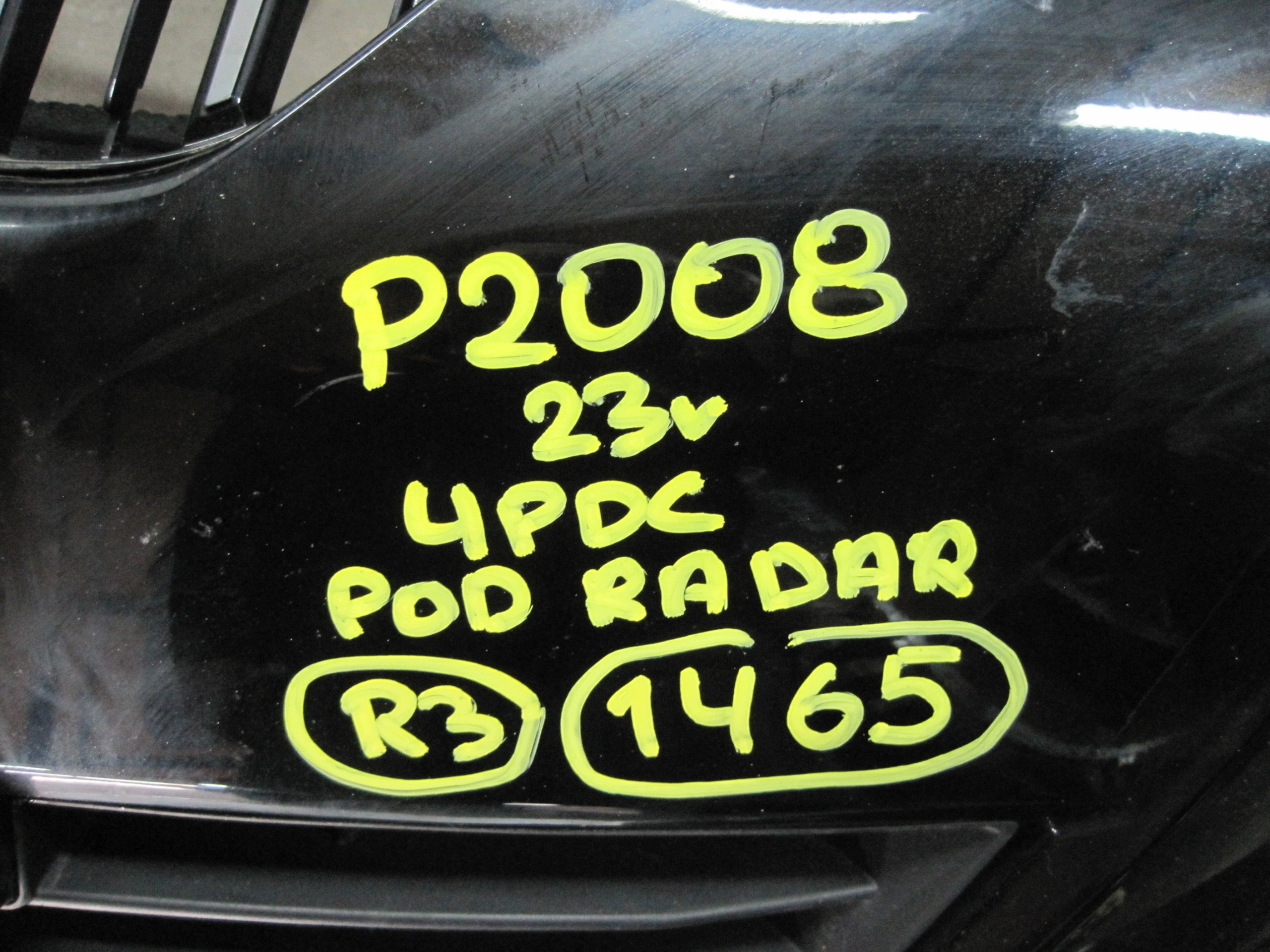 bumper PEUGEOT 2008 II 4 PDC 23R below RADAR front front