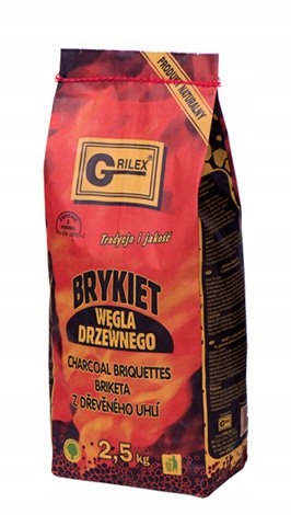 BRYKIET Z WĘGLA DRZEWNEGO GRILEX 2,5KG GRILL