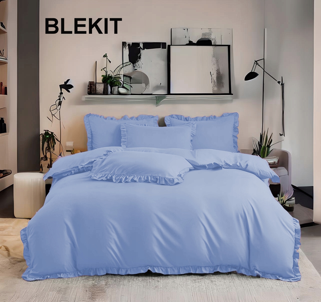 Pościel FALBANKA Twojej Kompozycji 160x200 Szwalnia PL 16 KOLORÓW PRODUCENT Długość poszewki na kołdrę 200 cm