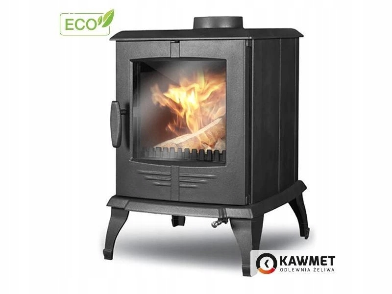 Piec piecyk kominek żeliwny wolnostojący nowoczesny koza KAWMET P8 ECO 7,9 — 17