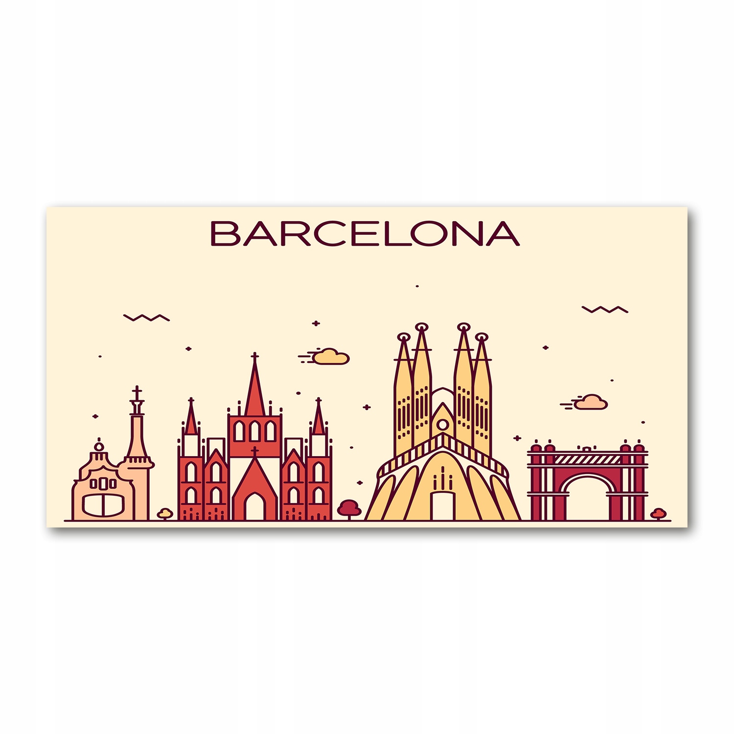 

Foto obraz akryl zdjęcie Napis Barcelona 120X60 cm