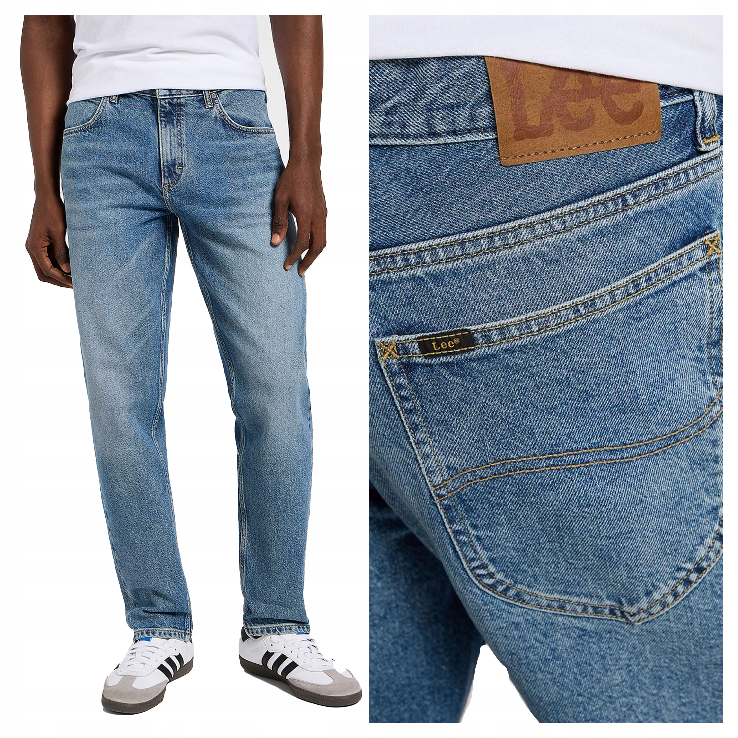 Pánské kalhoty Lee Oscar Volné Džíny Modré Klasické W31 L32