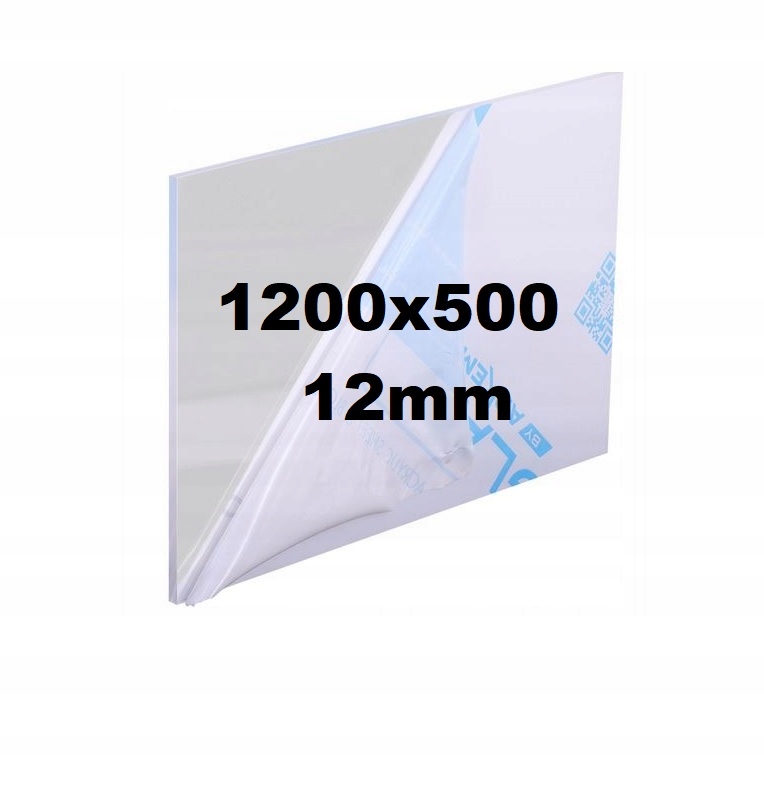 Pleksi /plexi Pleksa /plexa Bezbarvá na míru 1200x500x12mm Akrylová Deska