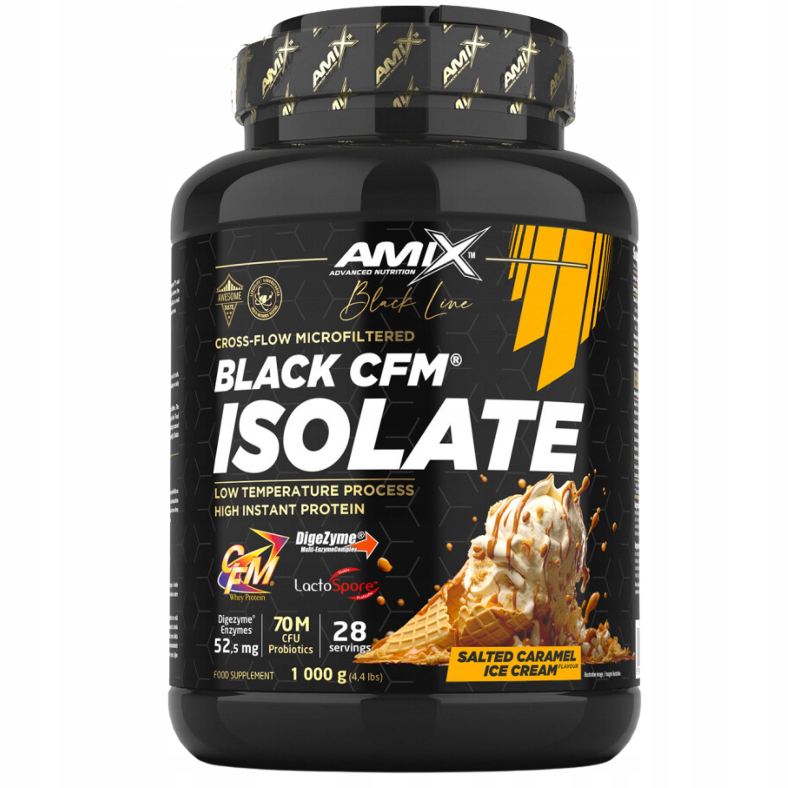 Protein Wpi Slaný karamel Zmrzlina Protein Proteinový izolát Cfm Amix