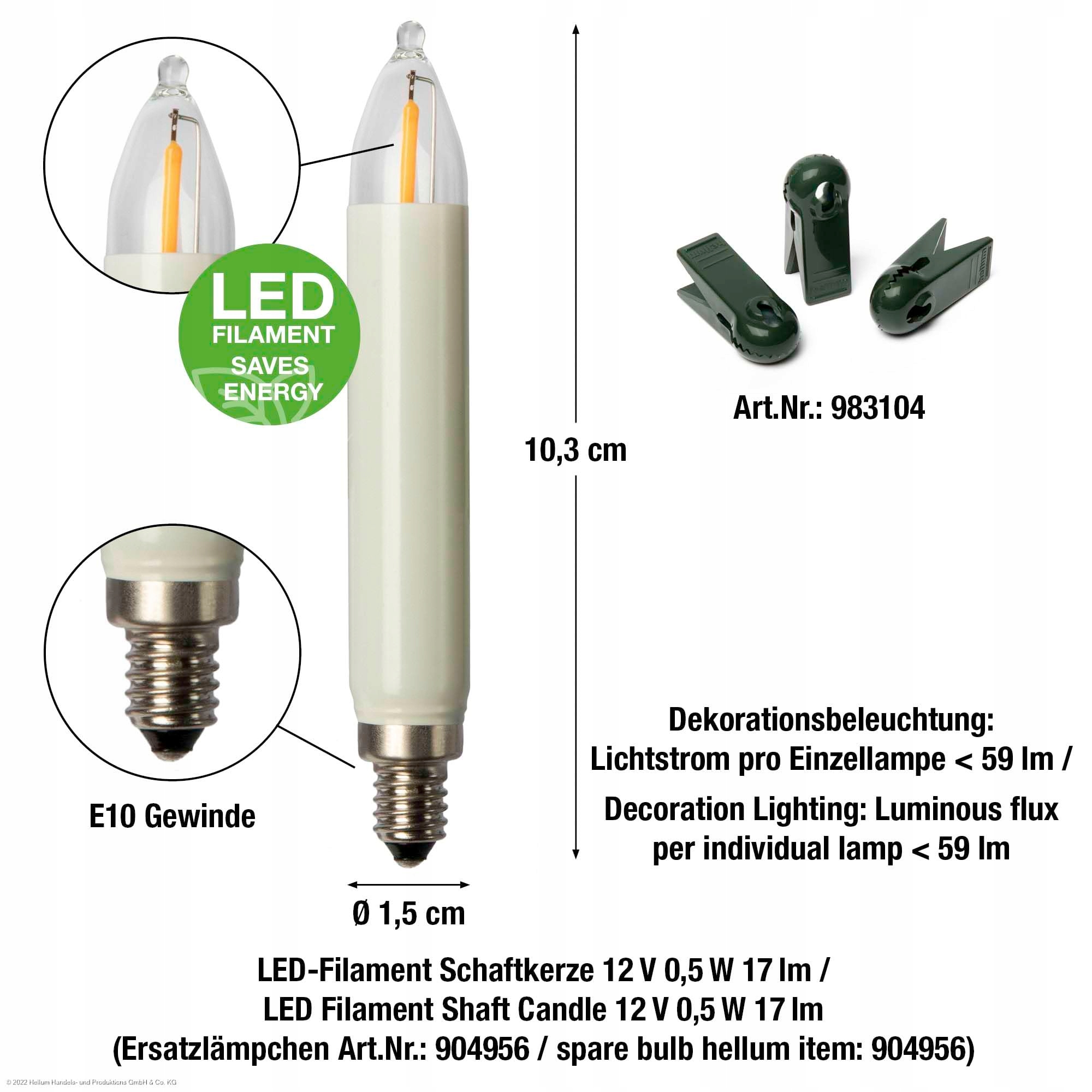Hellum Lampki Choinkowe Świece na Choinkę LED 13m — miniatura 12