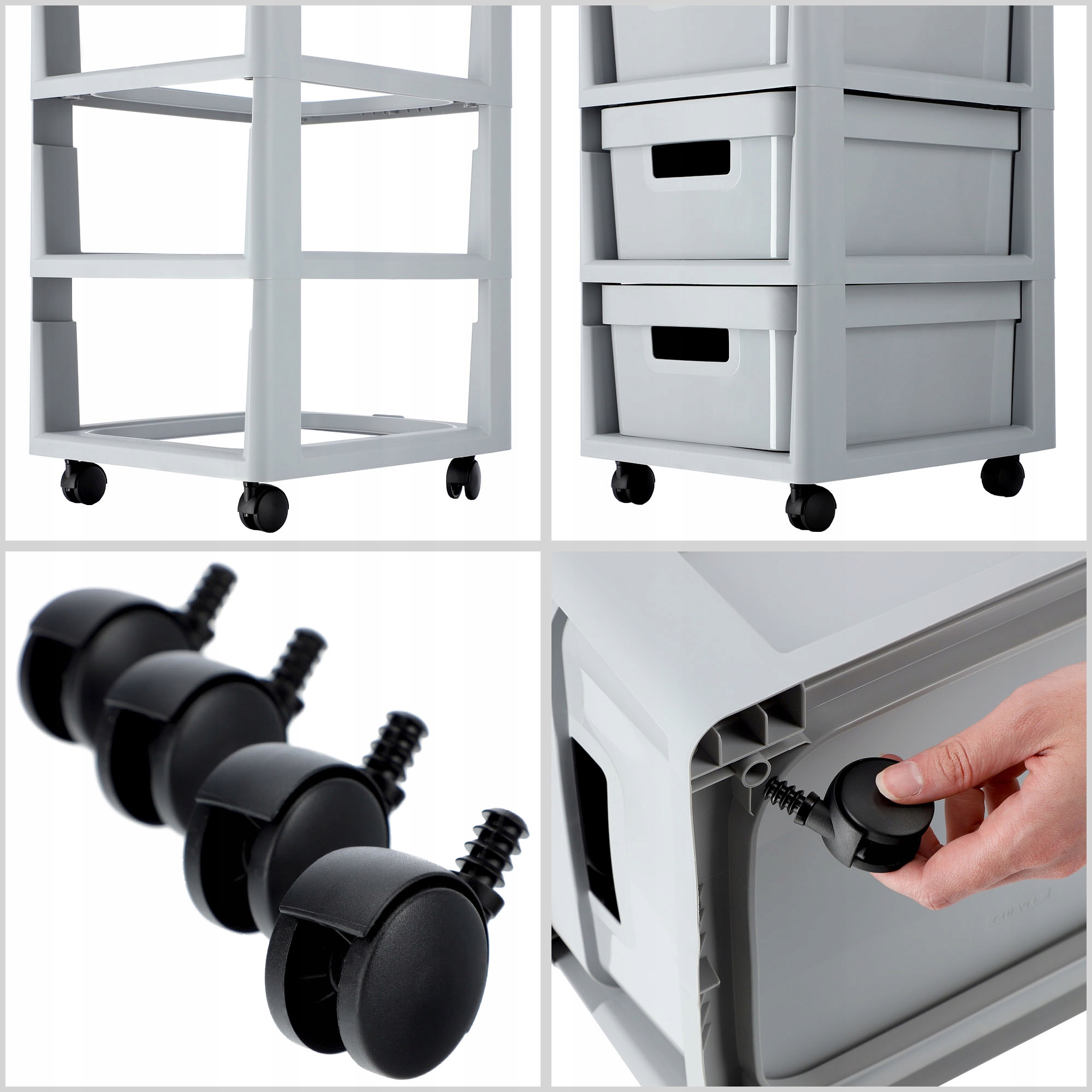 CURVER REGAŁ KOMODA 4x11L SZUFLADY INFINITY SZARY Marka Curver