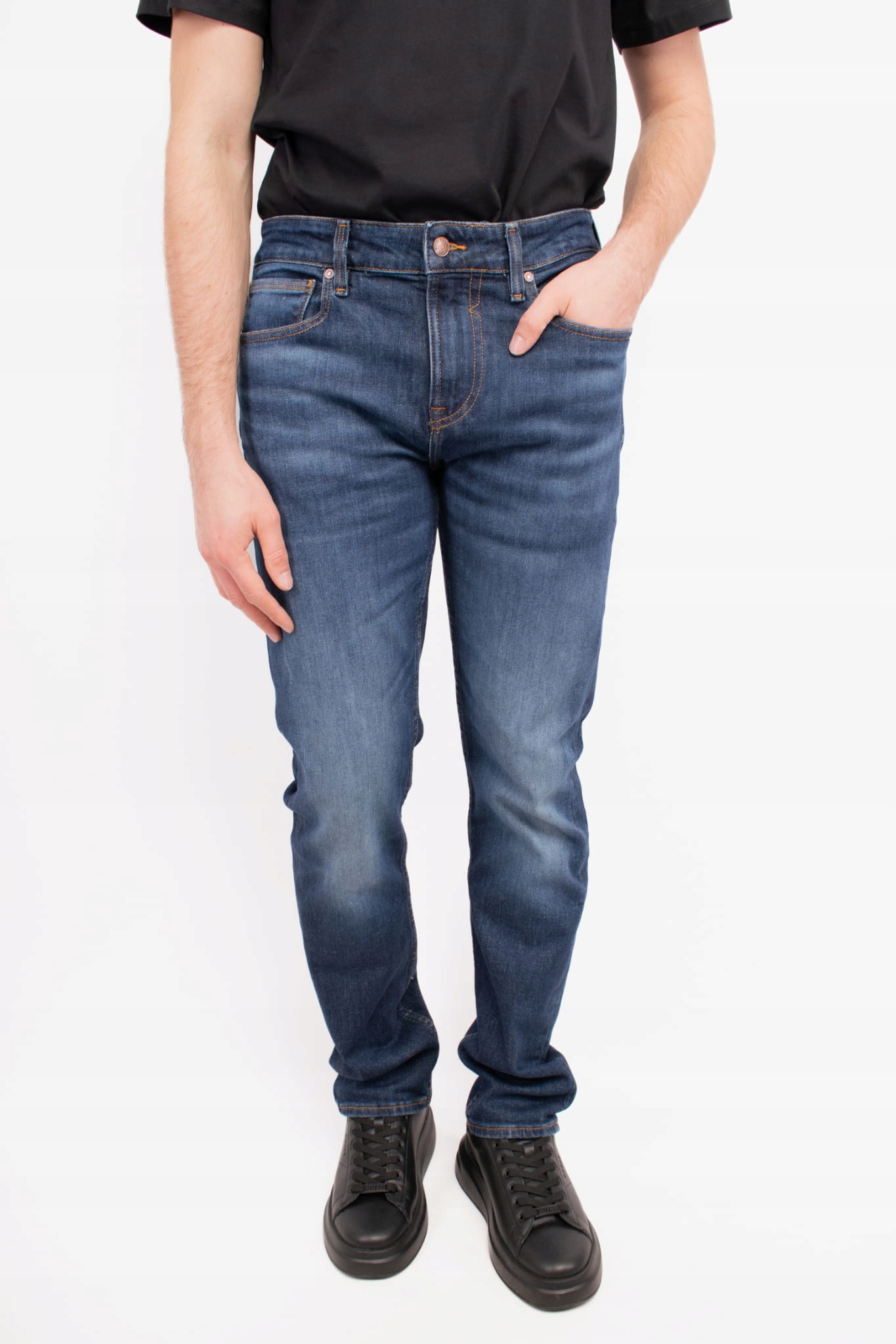 Pánské džíny Guess M2YAN2 D4Q41 tmavě modré Pants: 32/34