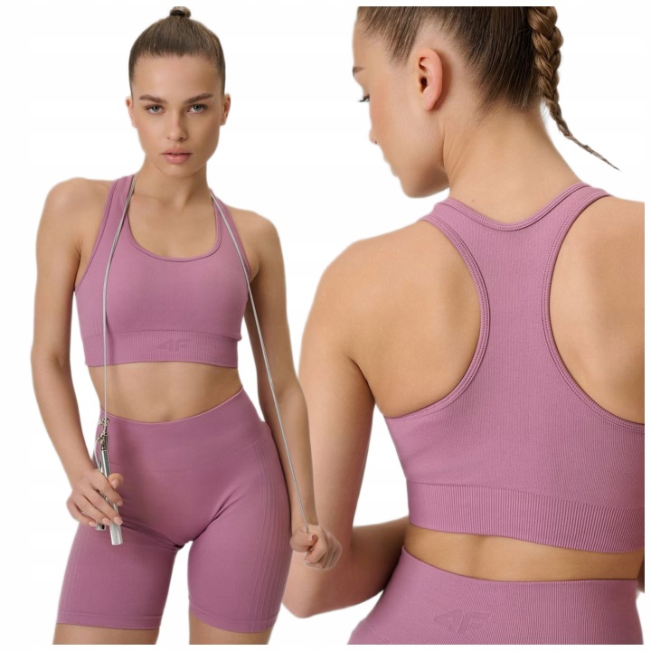 4F Bezszwowy Top Biustonosz Sportowy Treningowy Oddychający USBAF242 XL/XXL